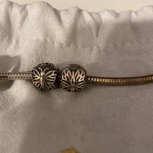 Pair of two butterfly clips Pandora